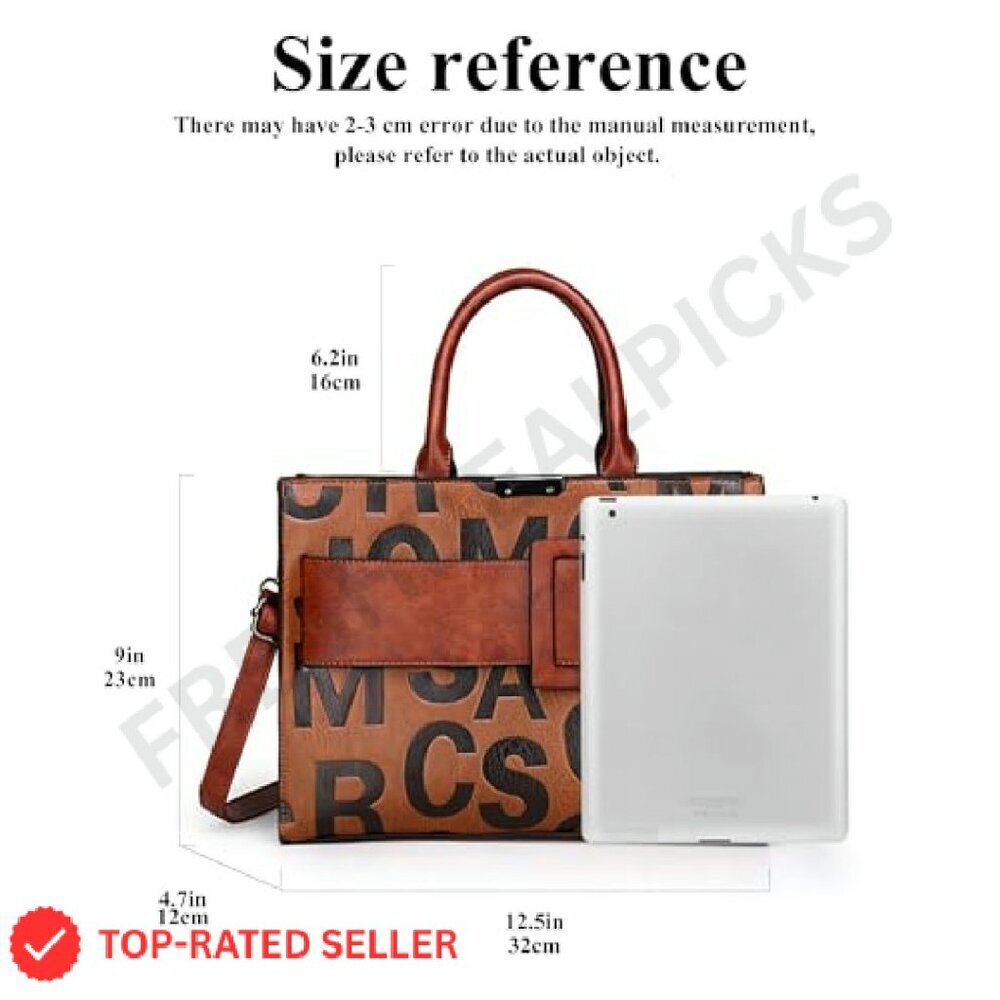 Vegan Leather Crocodile Print Satchel Tote Bag Versatile Chic Everyday Carry - Picture 4 of 8